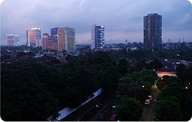 ジャカルタの夜景写真