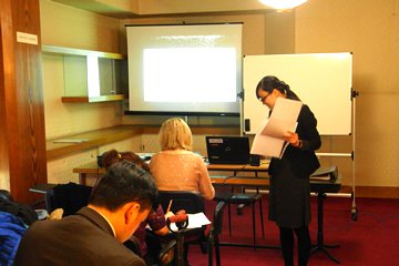Photo of a class of a Japanese-language course