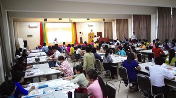 Picture of scenes from the seminar in Yangon