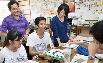 Photo of Kaori Matsuoka dispatched to Cambodia