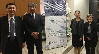 Photo of four Abe Fellows at Carnegie Endowment for International Peace Foundation