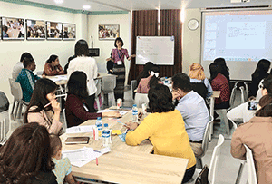 Photo of "Japanese for Life in Japan" coordinator in Myanmar