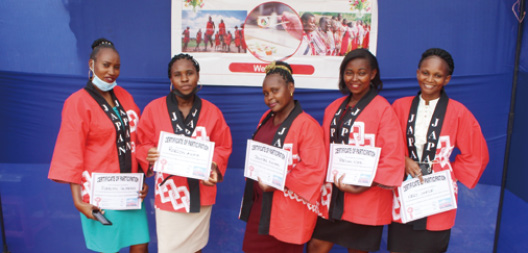 Photo of an event held at a primary school in Kenya showcasing Japanese language and cultural lessons