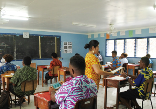 Photo of the Japanese-Language Proficiency Test (JLPT) held in Lautoka (Fiji) for the first time in fiscal year 2021