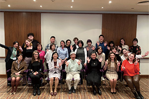 Group photo of Japanese-Language Senior Specialist training seminars for Japanese-language teachers in Central and Eastern Europe