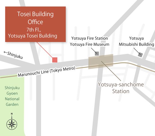 Tosei Building map click to enlarge