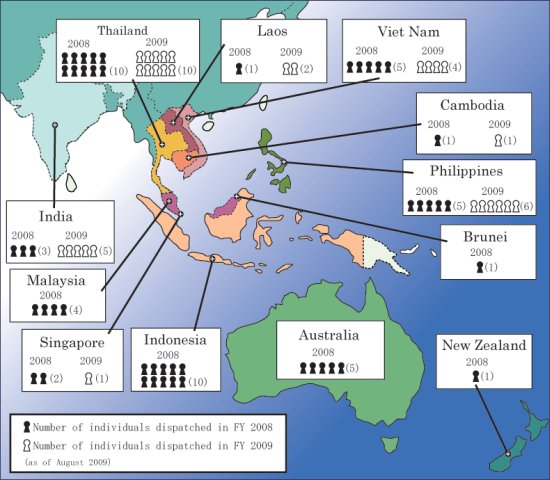 Map of Asia and Oceania