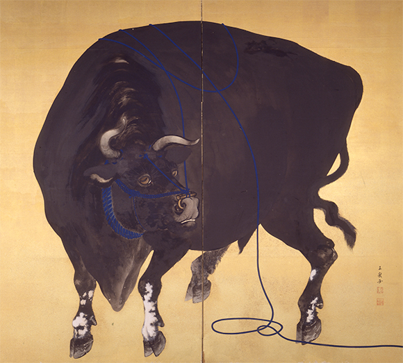 E-Greeting Card A Photo of Mochizuki Gyokusen, Black Bull, Chiba City Museum of Art.