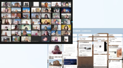 オンライン時代の日本語教育シンポジウムの画像2点