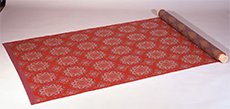 Red Brocade with Chinese Flower Pattern