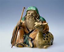 photo of Raku Seinyu XIII, Art object depicting the god Jurojin