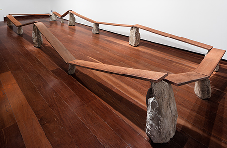 Photo of Kishio Suga, Cultivation Critical Spaces (Kurinko), 2016