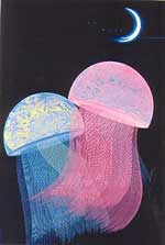 Poster titled OK MOON COLOR by Keizo Matsui