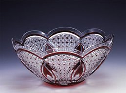 小林　英夫「被硝子菊篭目切子鉢」 1990の写真