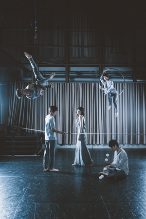 photo of young Japanese circus artists