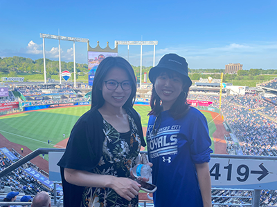 友人の只野さんと大谷翔平選手が所属するロサンゼルス・ドジャーズとカンザスシティ・ロイヤルズとの試合を観戦