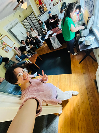 日本食のワークショップの授業風景