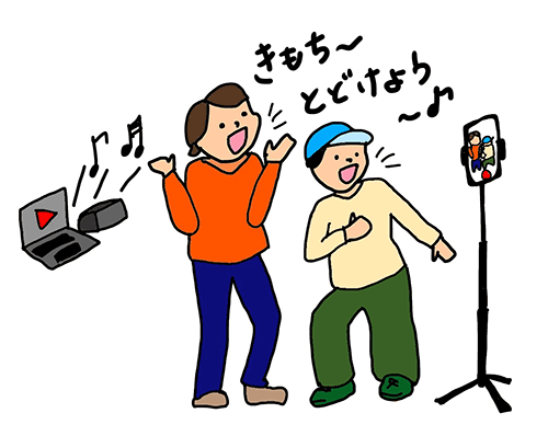 やさしい日本語ラップ「やさしい　せかい」のイメージイラスト