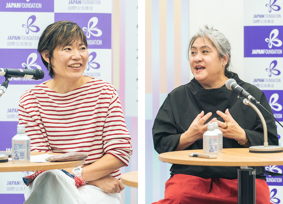 インタビューの様子：左側が吉田氏、右側がカリーナ氏