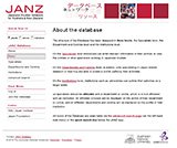 Japanese Studies  Database for Australia & New Zealandのウェブページ画面