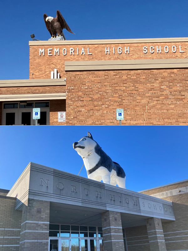 小学校で行われた異文化フェアの様子。日本を紹介するブースに子どもが来ている。