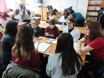 Photo of the cultural exchange with Japanese university students