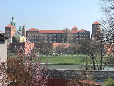 Photo of Wawel Castle taken from the classroom