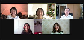 オンライン日本語交流会の様子の写真