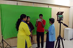 The picture of filming educational teaching materials during the teacher training course