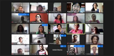 ムンバイ日本語教師会オンライン勉強会の様子の写真