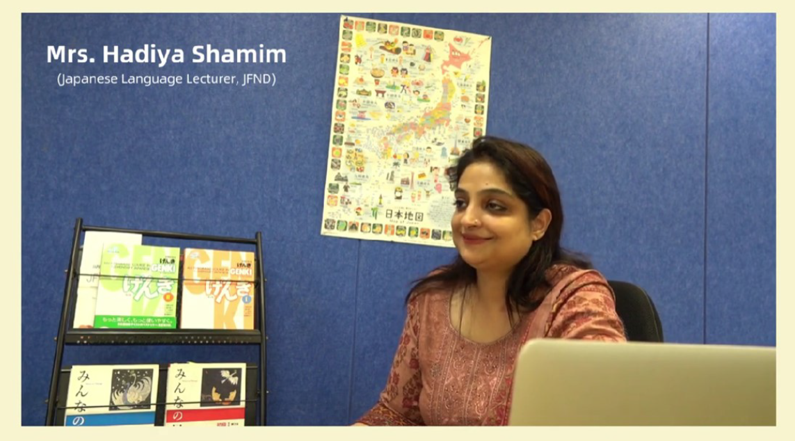 インタビューに答えるコースA修了生の写真