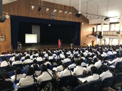 Picture of senior secondary school students studying diligently