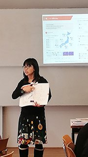 The picture of a scene from the “Marugoto” seminar