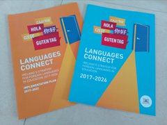 Picture of a booklet on the language policy that was announced