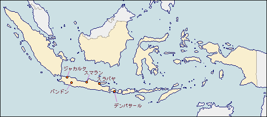 インドネシア共和国の地図