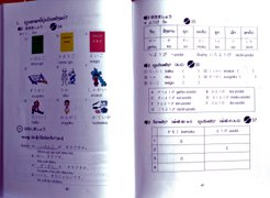 The picture of one page from the Nihongo textbook