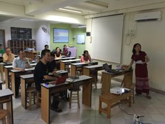 ヤンゴン日本語教師会月例学習会のようすの画像