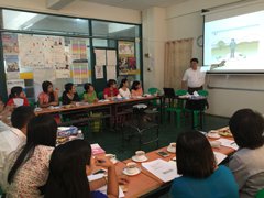 ミャンマー日本語教師会月例学習会のようすの画像
