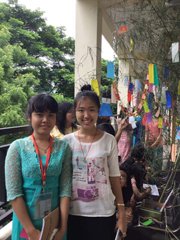 Picture of students holding a Tanabata (Star Festival) event at YUFL 