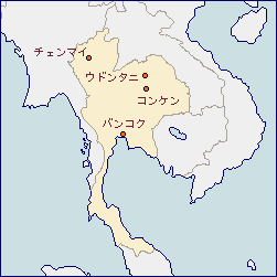 タイ王国の地図