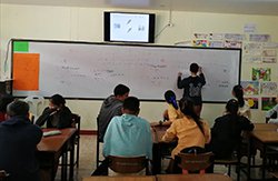 The picture of a class in secondary educational institutions 