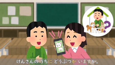 日本語学習者向けに作成された動画教材の写真