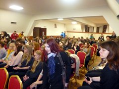 The picture of Japanese studies students gathered for a plenary session