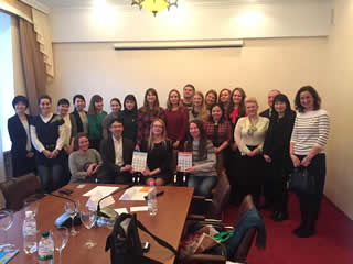 Picture of teachers who participated in the “Ukrainian Sakura Japanese-Language Teacher Training Program”