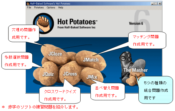 Hot Potatoesの画面写真2