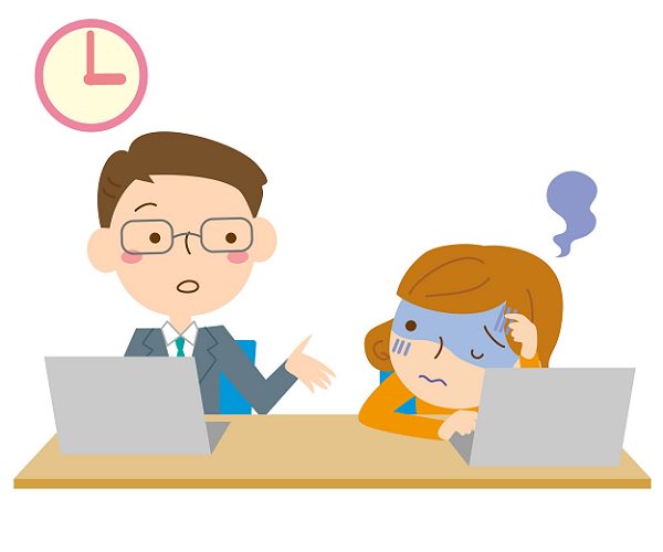 職場での会話のイラスト