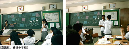中学校での日本語の授業写真1