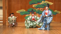 狂言「蝸牛」茂山千五郎師の写真