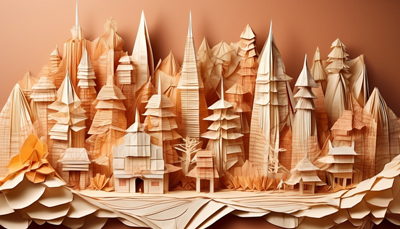 ASEANのイメージ 都市のペーパークラフト