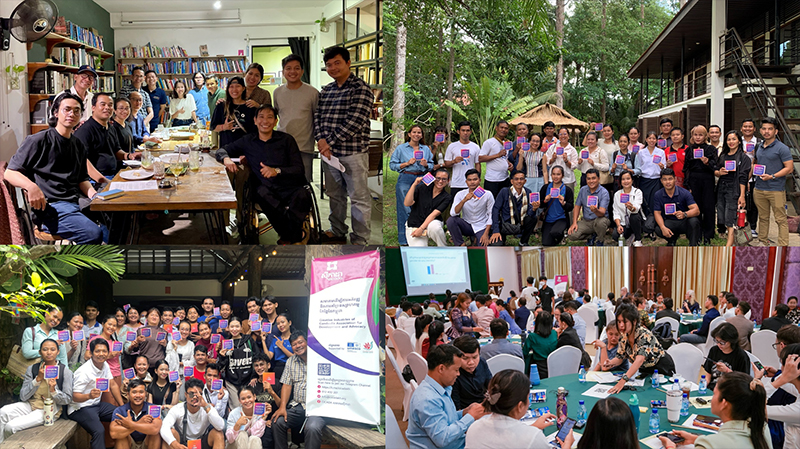 There are four photos of the workshop lined up.